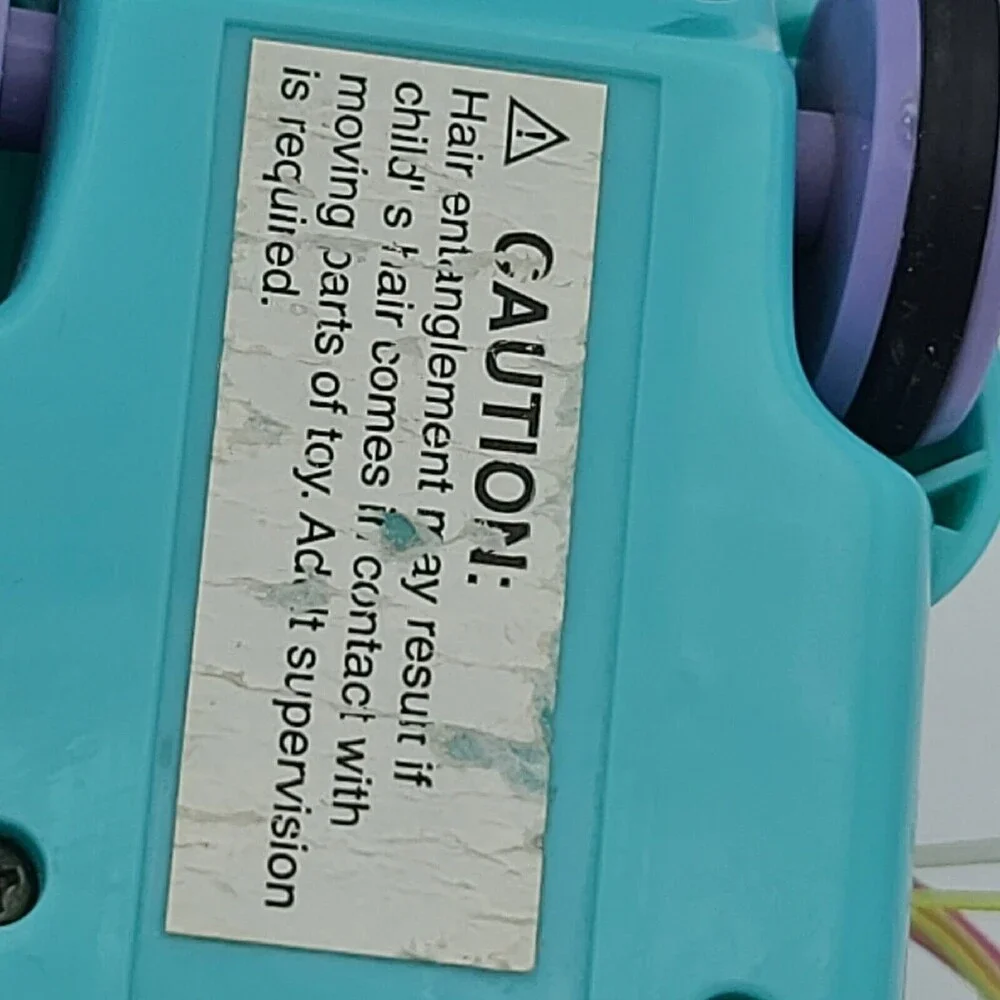 My Little Pony  Scooter Toy 7 Inch Blue Turquoise Ribbons 2004 Hasbro